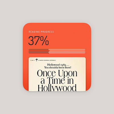Reading progress widget braun figma ui widget