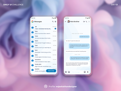 Day 13: Direct Messaging - Daily UI Design Challenge. appdesign chatdiscussiondesign chatlisting contactchatdesign customersupport designchallenge designinspiration designportfolio digitaldesign directmessagingapp efficientcommunication graphicdesign innovativemessaging interactivemessaging messagingappdesign streamlinedcommunication techdesign uidesign userfriendlydesign uxdesign