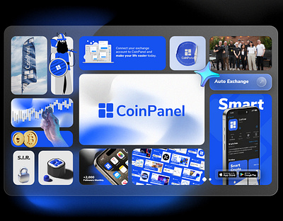 CoinPanel Vol.2 : Visuals blue branding graphic design logo social social design ui