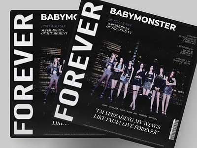 Babymonster Digital Single Poster Design babymonster digital art graphic design k pop music industry music poster poster design single cover