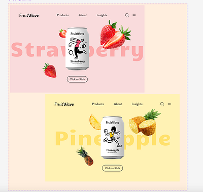 FruitWave 3d animation brand branding figma motion graphics ui ui design ux warm color