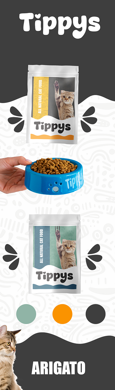 Cat Food Packaging Design brand branding cat catfood logo logodesign packaging