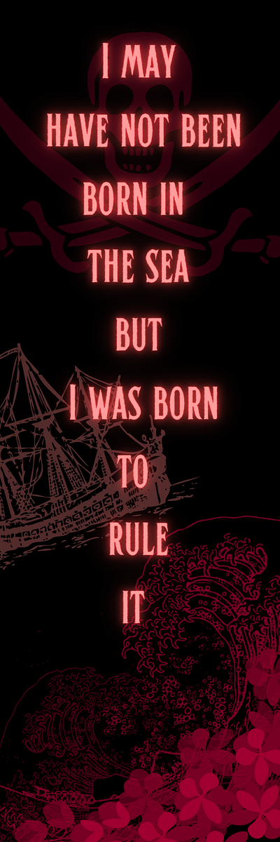 Bookmark: Daughter of the pirate king bookmark canva graphic design poster