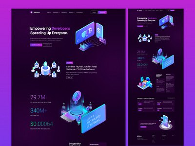 Crypto Landing Page Design banking bitcoin blockchain crypto crypto buy sell crypto landing page cryptocurrency cryptocurrency website defi fintech landing page landing ui tags token trading ui ui design ux web design web3