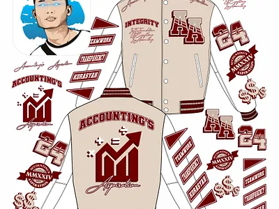 Clothing for University Indonesia Varsity Jacket Design clothes design fashion illustration letterman jacket logo streetwear varsity varsity jacket vector