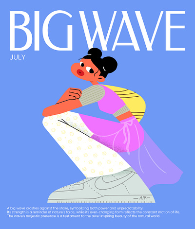 big wave poster brandingillust fashiongraphic girlillust graphic graphic design graphicposter illstrator illust illustration ootd poster