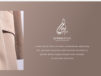 LUWES KRTJATI LOGO apparel arabic branding caligraphy islamic logo mertistudio style women