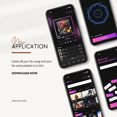 new MUSIC app ui animation app branding design graphic design ui ux