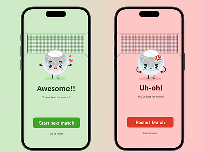 Flash Message in a Volleyball game dailyui flashmessage ui