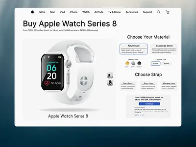 Apple Watch E-Commerce Store Redesign apple dailyui e commerce ui