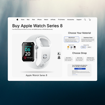 Apple Watch E-Commerce Store Redesign apple dailyui e commerce ui