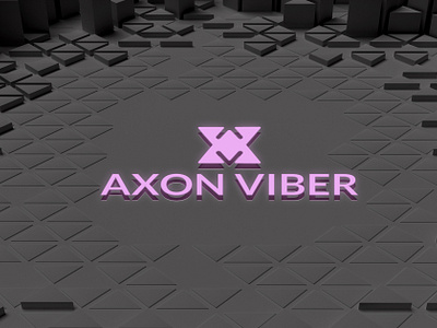 Technology Lettermark Logo 'AXON VIBER' adobeillustrator brandidentity branding designservice graphic design logo logodervice logodesigner logomaker