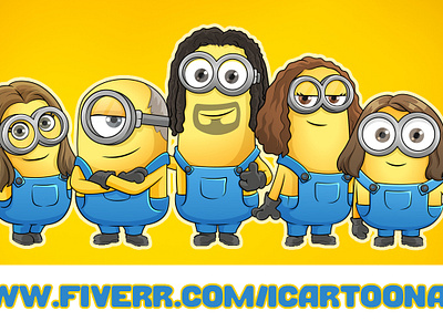 Cartoon Mascot Design | Cartoon Minion Design cartoon cartoon art cartoon mascot character cartoon mascot design cartoon minion cartoon portrait characters by icartoonall design etsy fiverr graphic design icartoonall illustration logo mascot character design mascot minion minion photolamus upwork yellow cartoon