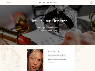 Glam E-commerce Template blog design e commerce elegant online shop online store premade squarespace template website
