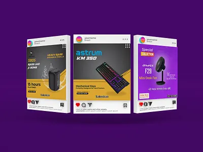 Social Media Post design for Tech Gadgets ad design advertisement design branding facebook post design flat design illustration insta design instagram post logo post design social media social media post social post design tech gadgets tech item