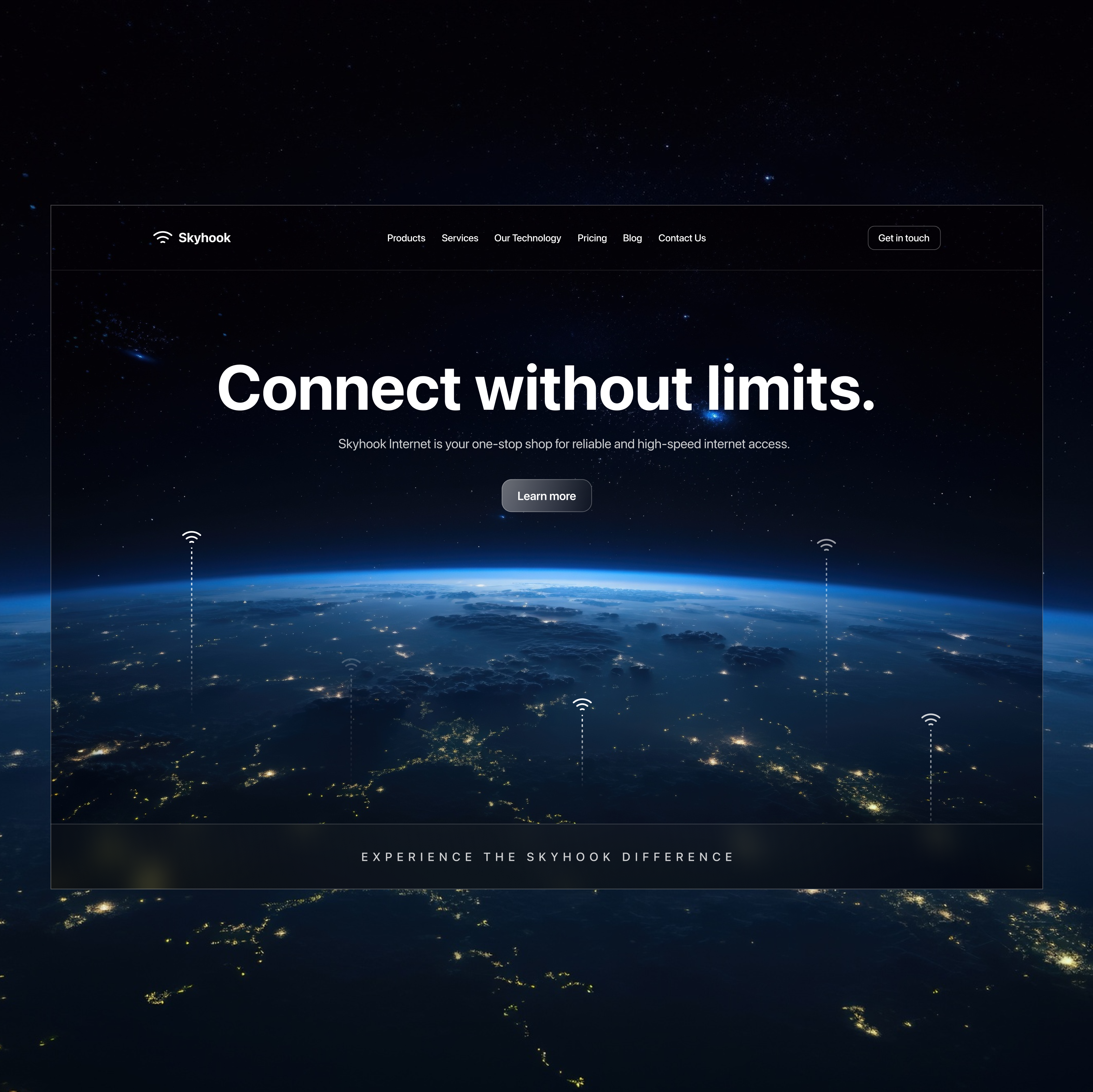 Internet Technology Company - Landing Page Design. branding clean colors design dribbble dribbble best shot graphic design internet landing page product space technology typography ui web webdesign website design