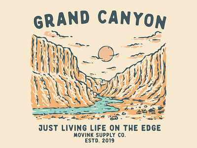 Vintage Grand Canyon National Park Illustration branding design graphic design illustration logo mountain nature ui ux vector