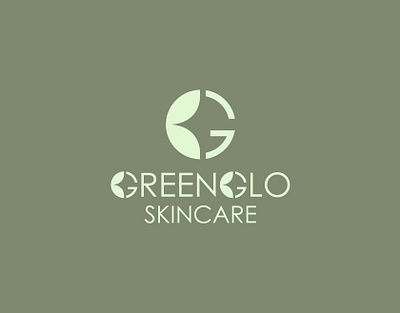 GREENGLOW SKINCARE BRAND LOGO brand brand identity branding creative design designer eco friendly graphic design green leaf leaves logo simple skincare vector