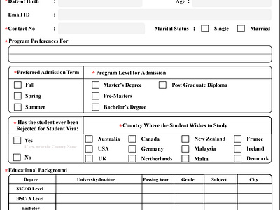 Student From of EduQuest branding eduqeduquest graphic design infosystemtechnology marketing ui