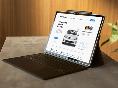"Skywalker" Car Rental Website Land Page design portfolio responsive design ui uiux ux web design website deisgn