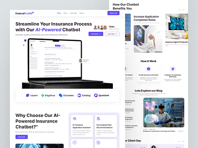 SaaS Landing page interactive design ui