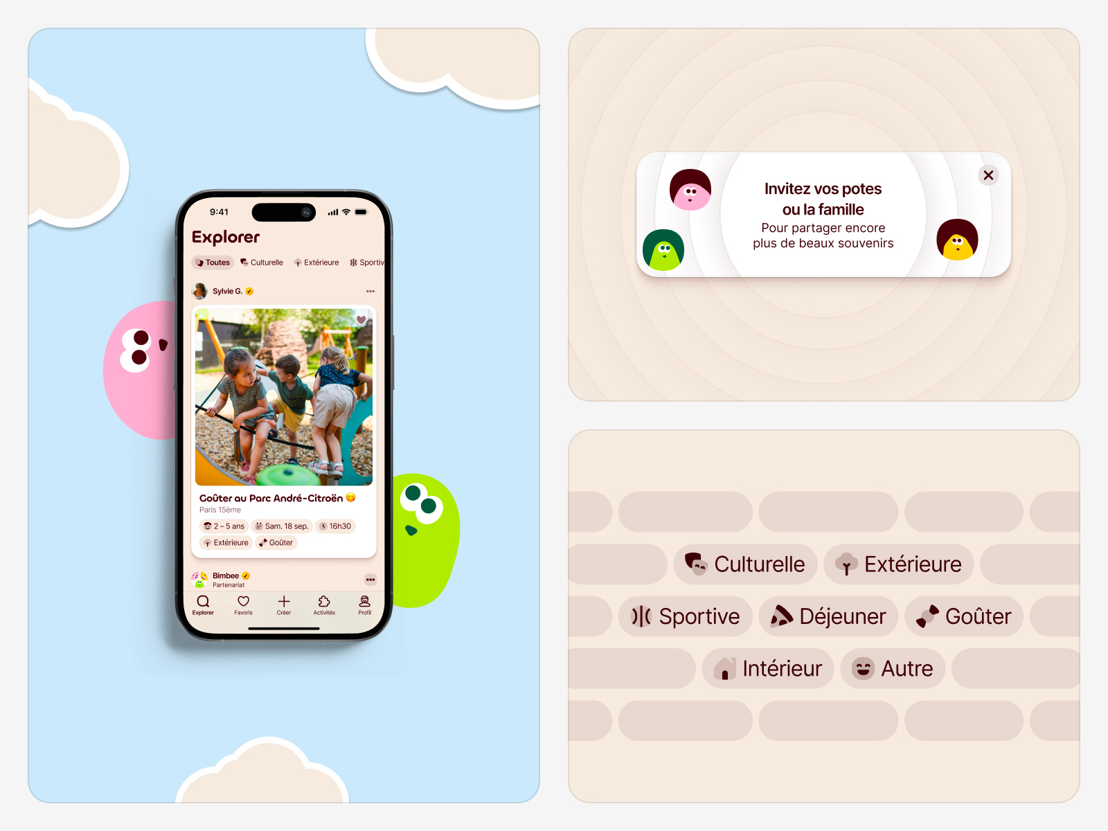 Example of Bimbee・New Mobile App for happy families