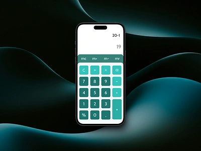 Daily UI Challange : Calculator blue calculator green hype4academy illustration softui ui uidesign ux