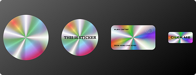 Kaleidoscope Effect button card colorful design kit sticker ui ux