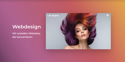 Webdesign Landing Page for LB digital graphic design landing page typography ui web webdesign