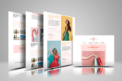 🍂 Fashion - Email / Landin Page design 3d animation branding elementor graphic design logo motion graphics