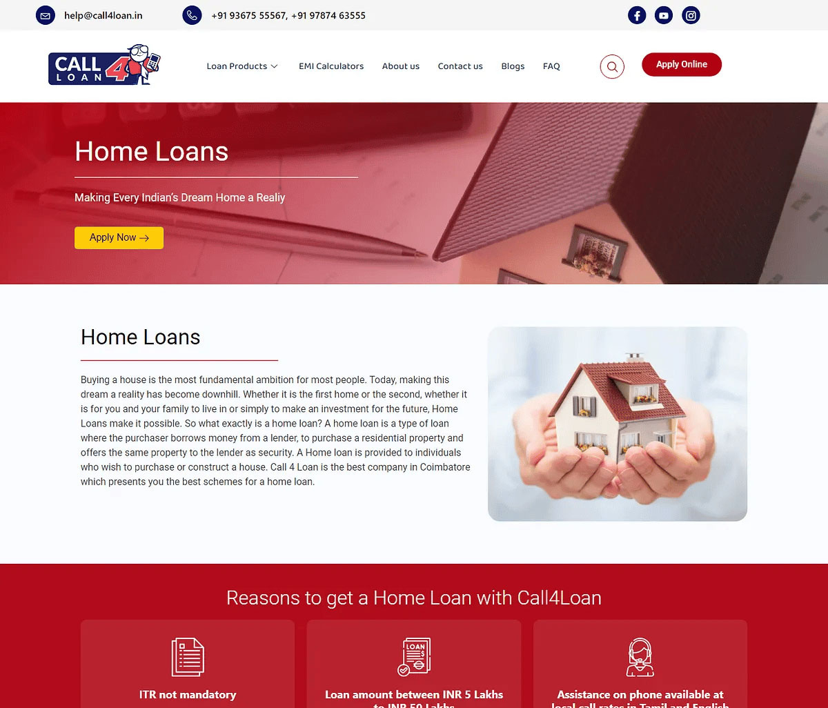 Product page design for loan product branding logo ui webdesign webdeveloper wordpress