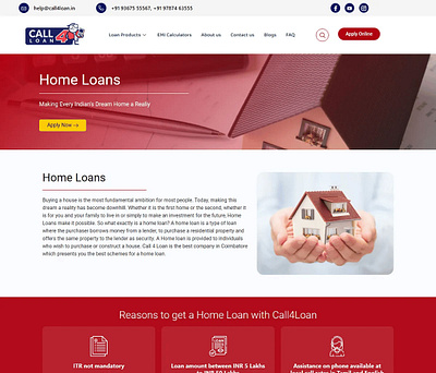 Product page design for loan product branding logo ui webdesign webdeveloper wordpress