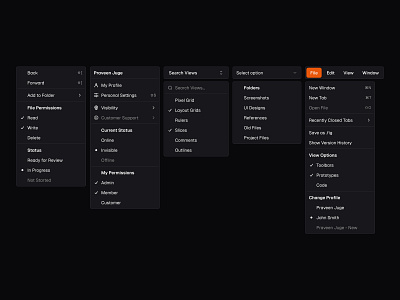 Dropdowns and Menus 🔽 dropdown menu minimal saas select shadcn tailwind ui web design