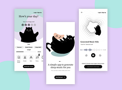 Meditation app inspiration application design branding design figma graphic design illustration prototyping responsive design software design ui