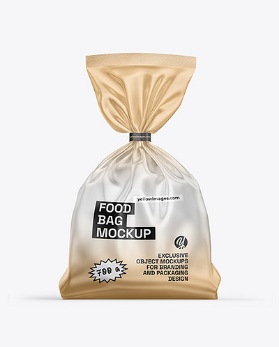 Matte Metallic Food Bag Mockup branding design graphic design