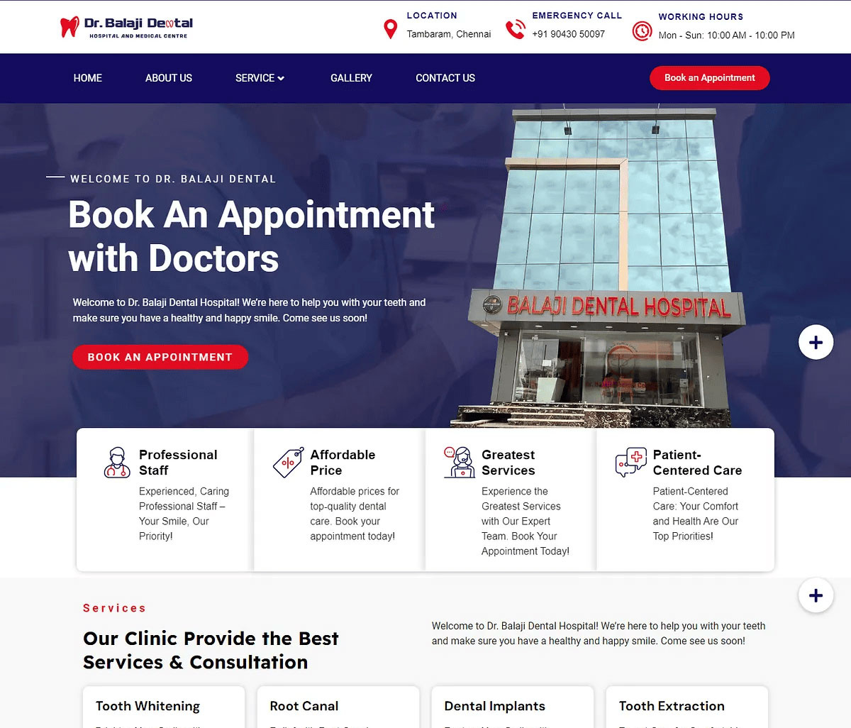 Home page for Dental Hospital branding design ui webdesign webdeveloper wordpress