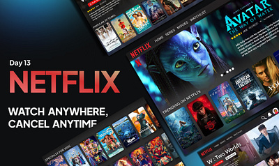 Day 13 of 100 Days Daily UI Challenge: Netflix Clone Design 100days challenge appredesign clonedesign dailyui dailyuichallenge day12 designinspiration figma interfacedesign moderndesign netflix netflixclone streamingapp uidesign uitrends