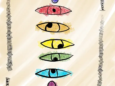 Chakra Eyes creative design flat graphic design illustration vector