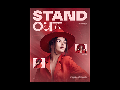 Stand Out: Fashion Poster Design brand identity branding design fashion graphic design logo logotype poster red ui ux vector