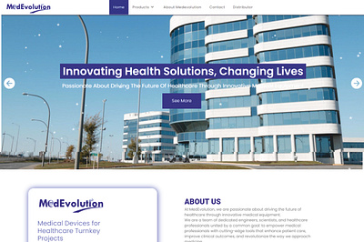 Biomedical Service Website coding design react ui ux web design web development website wordpress