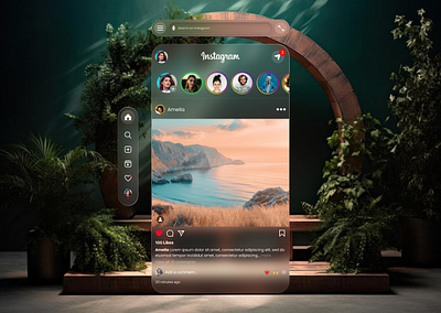 Instagram — Apple Vision Pro Spatial UI — Minimised UI design ui