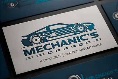 Business card for a garage