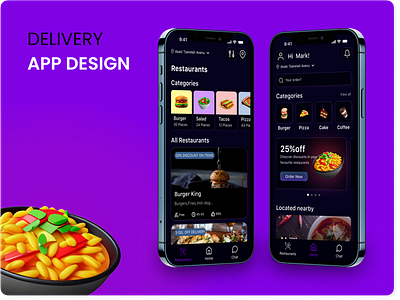 My first Delivery app animation motion graphics ui