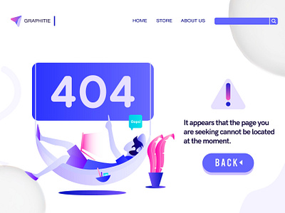 404 Webpage for Graphitie 3d branding design graphic design illustration logo ui ux vector