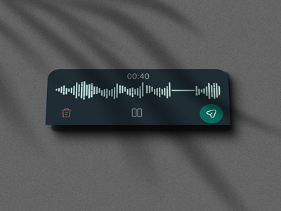 Voice messaging widget UI - WhatsApp design figma product design ui uiux design ux voice message whatsapp widget widget ui