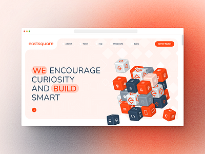 EastSquare: Curiosity and Smart Solutions 2023 3d animation design figma logo neehad spline3d ui webdesign