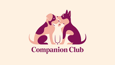 Companion Club icon logo puppies