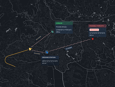 Mission Debrief aircraft dark debrief defense gis map planning ui ux visualization