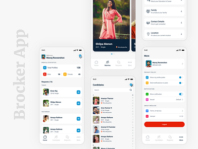 Brocker App brocker marriage mobile app ui ux