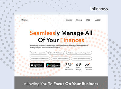 Infinance Small Business Finance App accounting branding design finance illustration logo small business typography web design